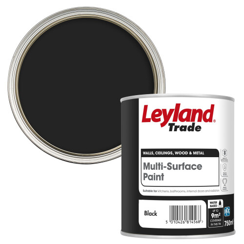Trade - Multi Surface Paint - Suitable for 8 Different Surfaces - Black - 750ml