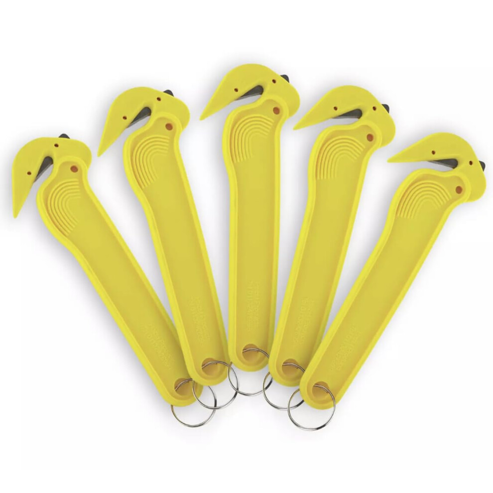 Yellow Hook Knife, Box Cutter, Safety Knife, Cutter, Work Knife, Box Cutter Safety Knife, Cardboard Cutter, Utility Knives, Warehouse, Box Opener, Box 5065020990026