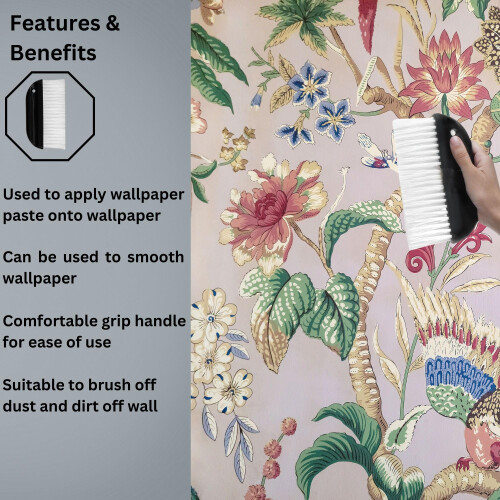 Wallpaper Paste Kit - Set Includes 1x10 Roll Adhesive Wallpaper Paste and Wallpaper Kit Containing, Roller, Hanging Brush, Scraper, Wallpaper Trimmer 2