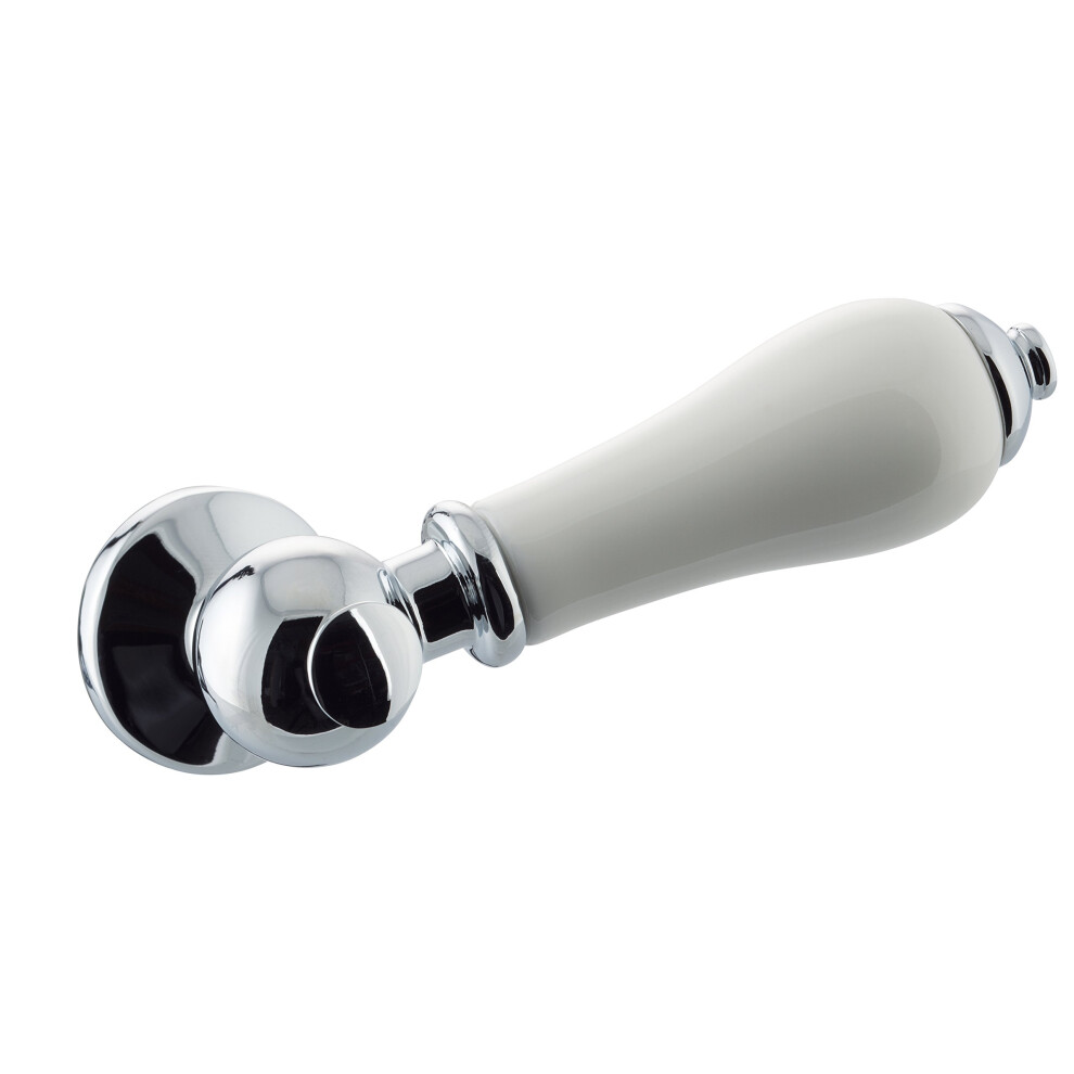 Replacement Traditional Ceramic Toilet Cistern Lever Flush Handle Chrome Detailing 660042361400