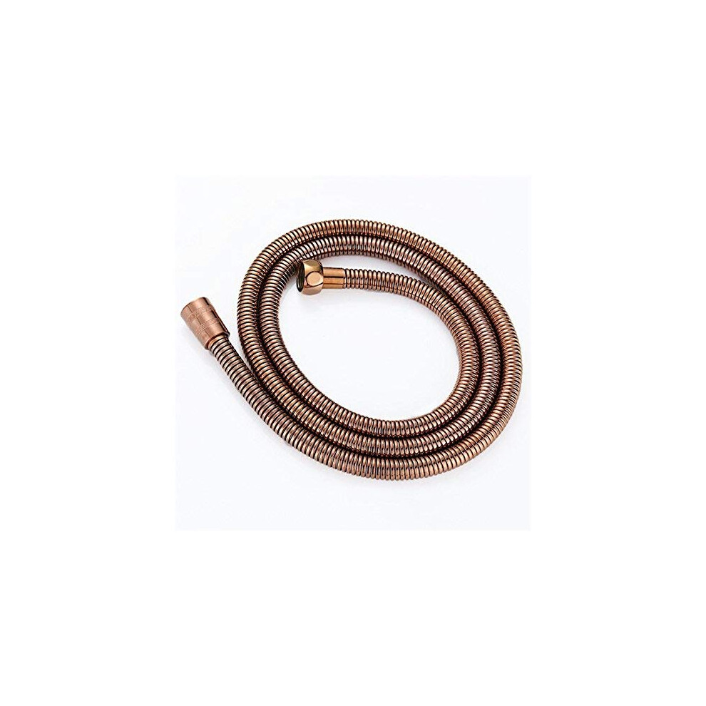 Bathroom 59-Inch 1.5M Flexible Stainless Steel Interlock Handheld Shower Hose, Rose Gold Or Antique Copper 778601390539