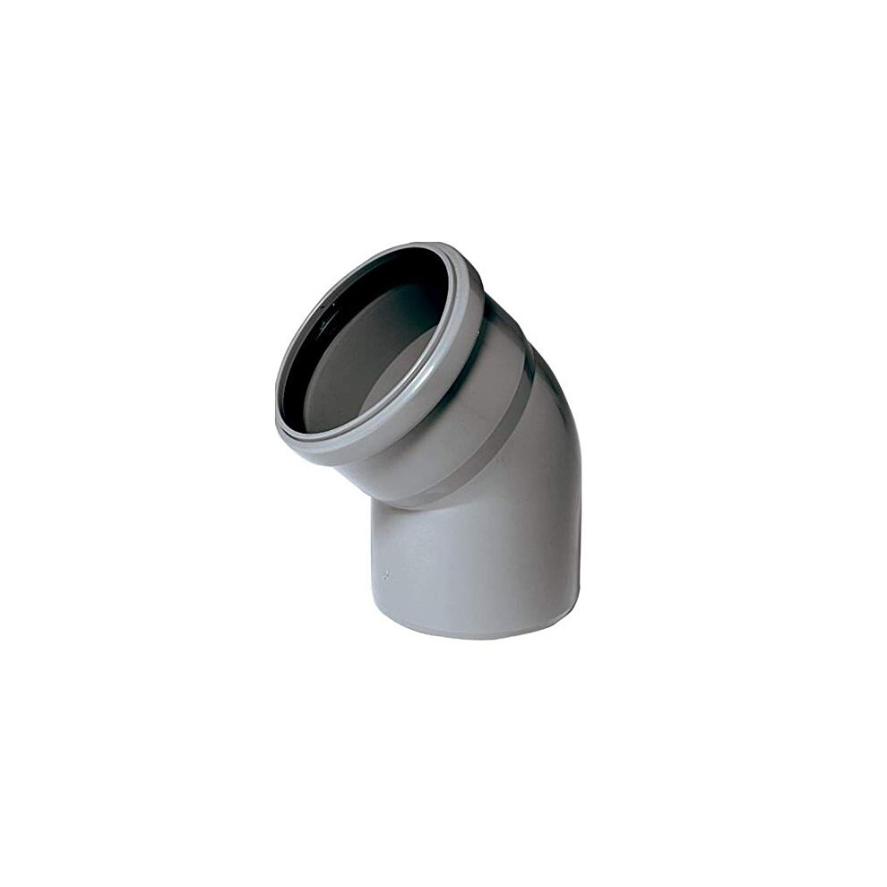 Soil Pipe 30 Degree Bend 110 Mm Inlet - Push Fit - Grey - Waste 8716936079370