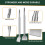 SDS Plus Chisel Set, 4-Piece SDS Plus Tile Chisel, 1 x Pointed Chisel, 1 x Flat Chisel, 2 x Tile Chisels, Professional Tile Chisel for All SDS Plus 3