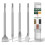 SDS Plus Chisel Set, 4-Piece SDS Plus Tile Chisel, 1 x Pointed Chisel, 1 x Flat Chisel, 2 x Tile Chisels, Professional Tile Chisel for All SDS Plus 1