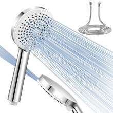 Shower Head and Hose 2m - High Pressure Shower Head with 5 Modes Universal Power Shower Head for Low Pressure