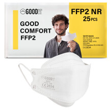 Good Comfort Adult FFP2 Face Masks, Disposable and Comfortable Face Masks (25pcs, White)