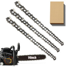 3 Pack Chainsaw Chain for 14 Inch (35cm) Bar, 3/8"LP 52 Drive Links 0.050" Gauge, Replacement Chain fits for Husqvarna, Hyundai, Einhell, McCulloch,