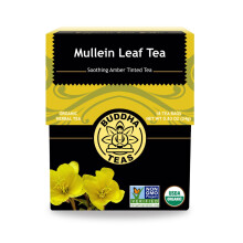 Organic Mullein Leaf Tea - 1 Box - Kosher, Caffeine-Free, GMO-Free - 18 Bleach-Free Tea Bags multi 24g