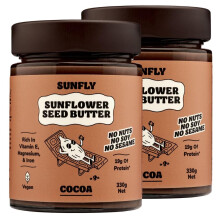 Protein Chocolate Spread from Sunflower Seeds, Vegan, No Nuts, No Palm Oil, No Soy, Dairy Free, No Lactose, Rich in Vitamins and Minerals (2x330g)