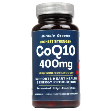 CoQ10 400mg - Highest Strength Ubiquinone Coenzyme Q10 | Powerful Antioxidant for Heart and Vascular Health, Essential for Energy Production | 60
