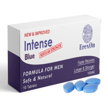 - Intense Blue 10 Tablets - 100MG Herbal Supplement for Men - Strong Effect - Erection Health Support -Performance & Enhancement Tablets for Men