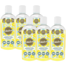 Fabulosa 4-in-1 Concentrated Antibacterial All-Purpose Cleaner, Lemon Sherbet, 220ml (6 Pack) - Kills 99.9% Bacteria & Viruses