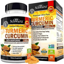 Turmeric Curcumin with Black Pepper 1500mg | High Strength Joint Support | 95% Standardized Curcuminoids Turmeric and Black Pepper Capsules for Ultra