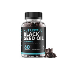 Black Seed Oil Gummies | 1000mg Nigella Sativa | High Strength 20mg Thymoquinone | 60 Cold Pressed, Halal, Vegan, Gluten Free Capsules with Honey