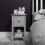 Noa and Nani Asora Bedside Table with Drawer in Silk Grey 1