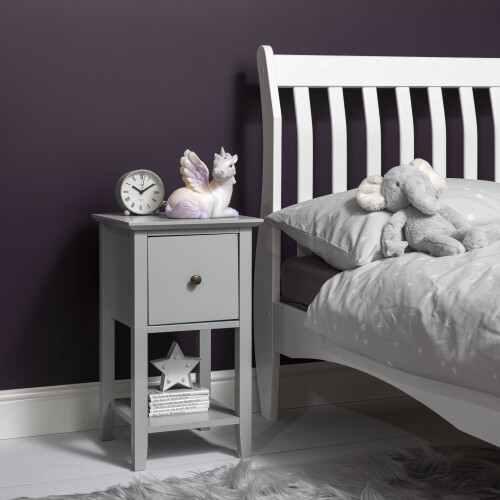 Noa and Nani Asora Bedside Table with Drawer in Silk Grey 2