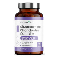 Glucosamine and Chondroitin High Strength Supplement, 120 Capsules - with Turmeric, Vitamin C Complex and Sulphate - Arthritis and Joint Care for