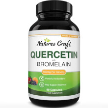Nature's Craft, Quercetin mit Bromelain, 600 mg, 90 Kapseln