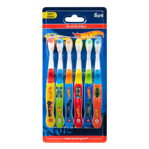 Hot Wheels Soft Toothbrush 6pk
