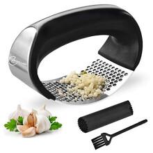 Ever Last Garlic Press Garlic Crusher Kitchen Garlic Rocker | 304 Stainless Steel | Premium Quality, Ginger Crusher, Ergonomic Handle Garlic Peeler,