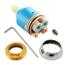 Bathroom 35mm Ceramic Disc Plastic Basin Shower Lever Mixer Tap Inner Cartridge Replacement with Fitting Screw