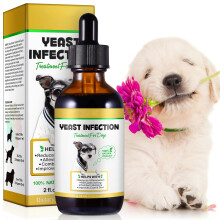Yeast Infection Treatment for Dogs,2 Fl Oz / 60ml Yeast Infection Treatment Drops,Supports Healthy Itch Relief, Inflammation Relief, Allergy Relief &