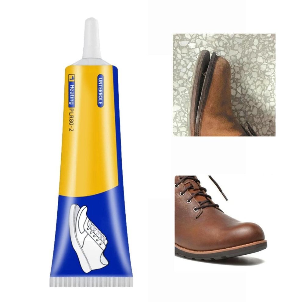 Strong Shoe Repair Glue for Trainer Sole, Waterproof Non-Hardening Rubber for Shoes