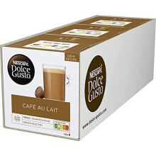 Nescafé Dolce Gusto Café Au Lait Coffee Pods (16 Count of Pack of 3, Total 48 Capsules)