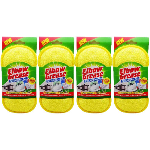 Elbow Grease No Scratch Dual Sided Abrasive Polyester Scrubbing Cleaning Pad (4 Pads)