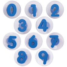 Ready 2 Learn Giant Stampers - Numbers 0-9 - Sæt med 10 - Let at holde skumstempler til børn - Kunst og håndværksstempler til skærme -plakaterski