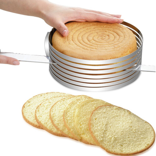 Adjustable Stainless Steel Cake Slicer Cutter 16-20cm
