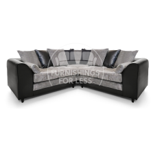 (Black & Grey, 5 Seater Symmetrical Corner) Luca Scatter Back Corner Sofa Range - 2 Colours