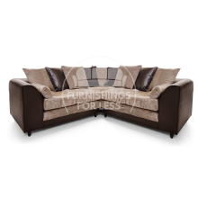 (Brown & Coffee, 5 Seater Symmetrical Corner) Luca Scatter Back Corner Sofa Range - 2 Colours