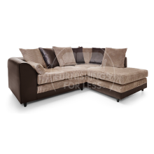 (Brown & Coffee, 4 Seater Right Hand Facing Corner) Luca Scatter Back Corner Sofa Range - 2 Colours