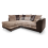(Brown & Coffee, 4 Seater Left Hand Facing Corner) Luca Scatter Back Corner Sofa Range - 2 Colours 1