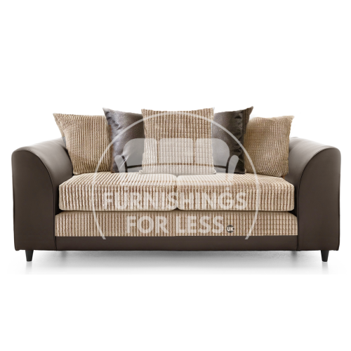 (Brown & Coffee, 3 Seater) Luca Scatter Back Corner Sofa Range - 2 Colours