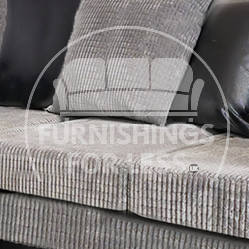 (Black & Grey, 5 Seater Left Hand Facing Corner) Luca Scatter Back Corner Sofa Range - 2 Colours 2