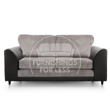 (Black & Grey, 3 Seater) Luca Full Back 3 + 2 Seater Sofa Set - 2 Colours