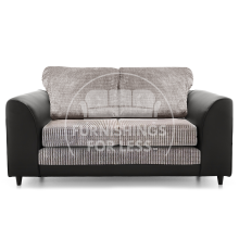 (Black & Grey, 2 Seater) Luca Full Back 3 + 2 Seater Sofa Set - 2 Colours