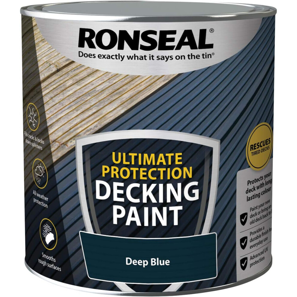 Ronseal Ultimate Protection Decking Paint Deep Blue 2.5 litre 39147