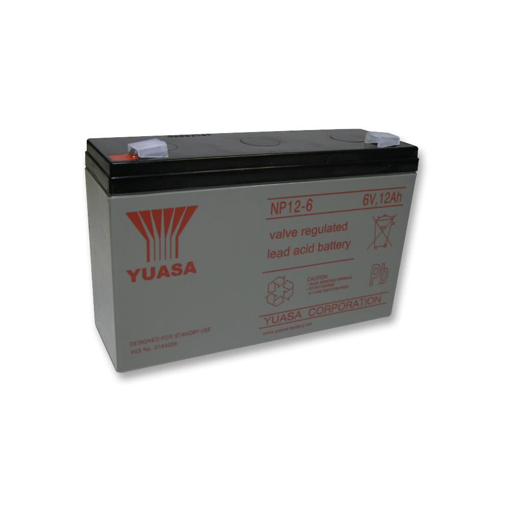 Yuasa - 6V 12Ah Np Series Sealed Lead Acid Battery 3551994172428
