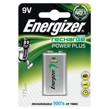 ENERGIZER - NiMH Rechargeable 9V PP3 Battery 175mAh Single Pack