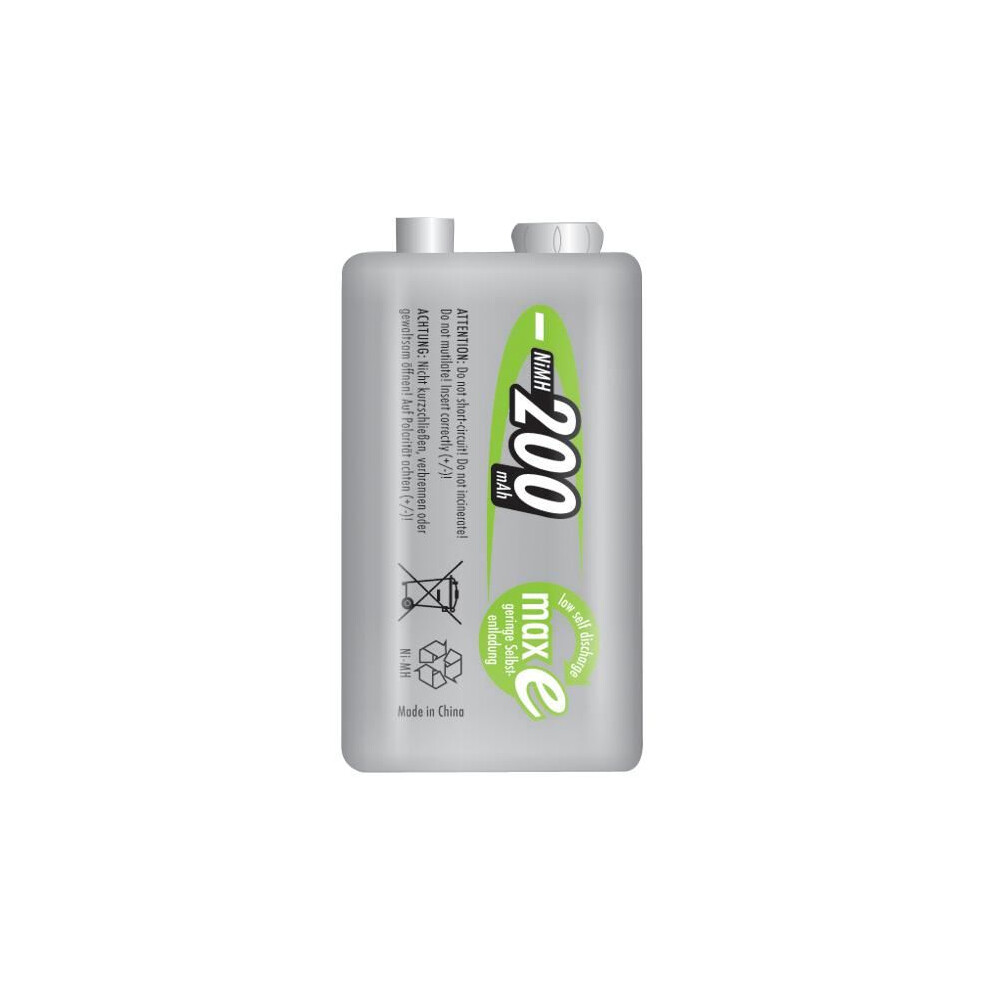 Ansmann - Nimh Rechargeable 9V Pp3 Battery 200Mah Maxe Single Pack 3551994172930