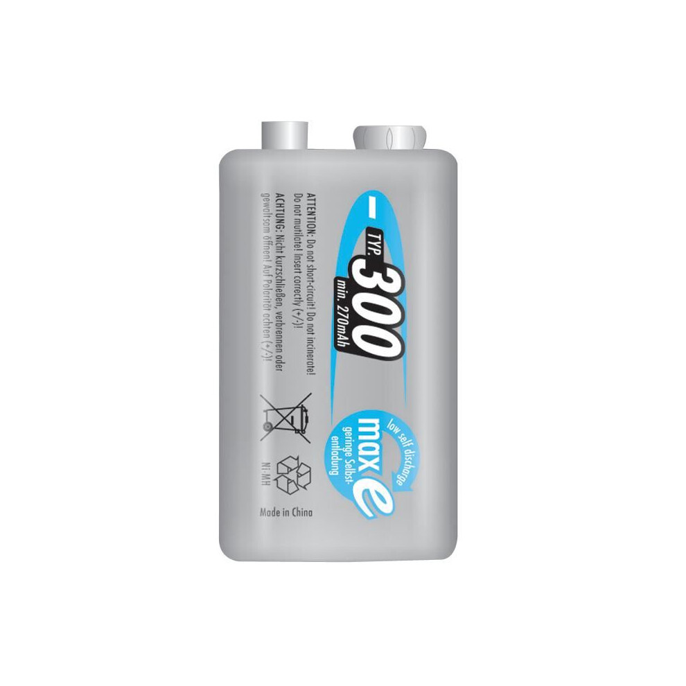 Ansmann - Nimh Rechargeable 9V Pp3 Battery Typ-300 270Mah Maxe Single Pack 3551994172947