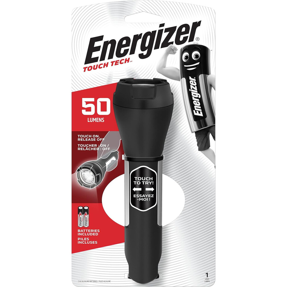 Energizer Handheld Light with Touch Tech Technology LED Torch 50 lm