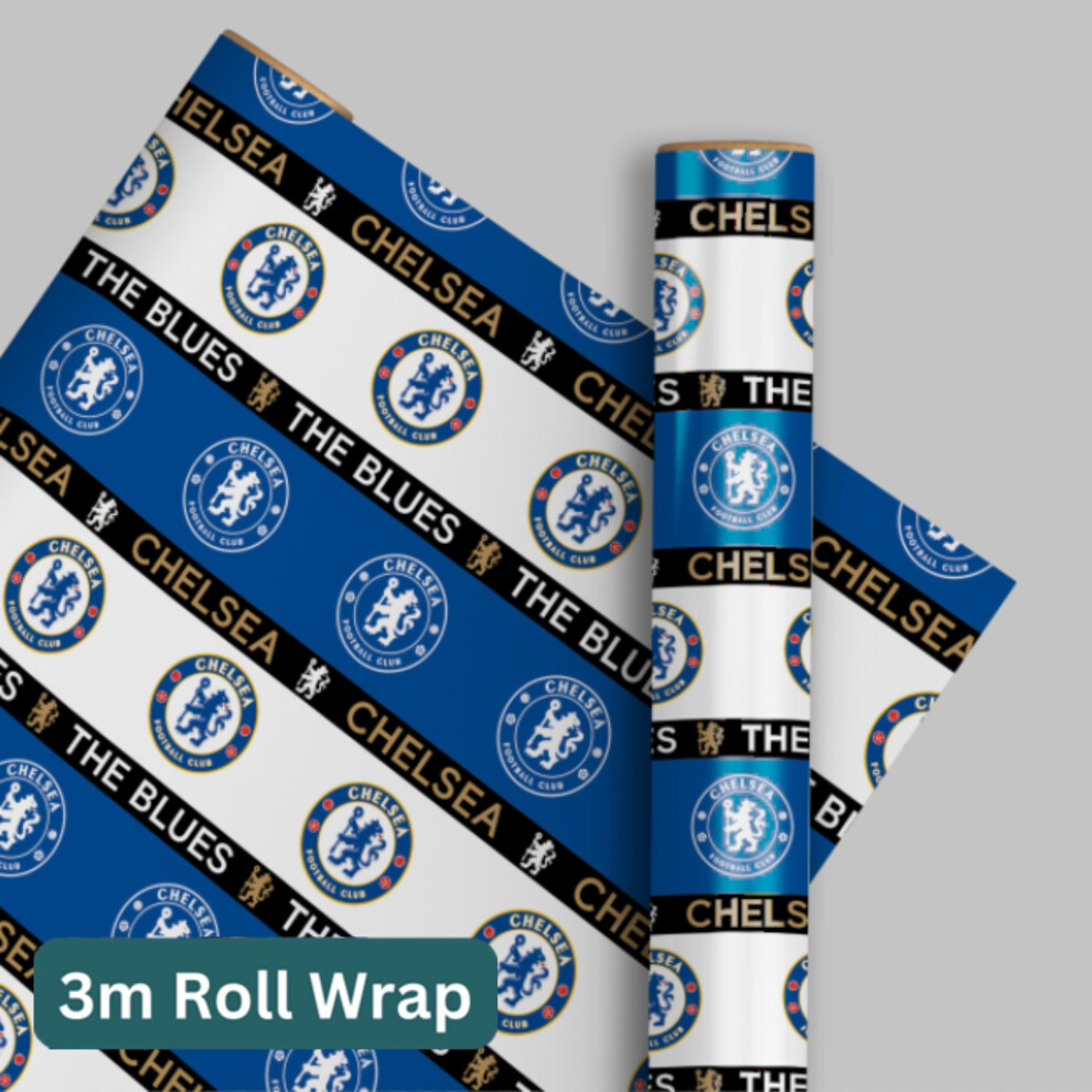 Chelsea FC 3m Roll Wrapping Paper