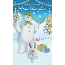 The Snowman Granddaughter Christmas Card