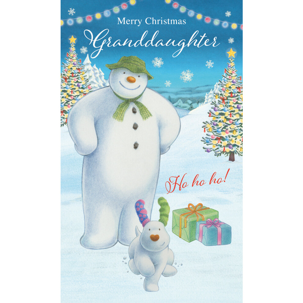 The Snowman Granddaughter Christmas Card