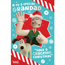 Wallace & Gromit Grandad Christmas Card