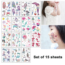 3D Girls Boys Temporary Tattoos For Kids Party Favor Birthday Decoration Tattoo Set